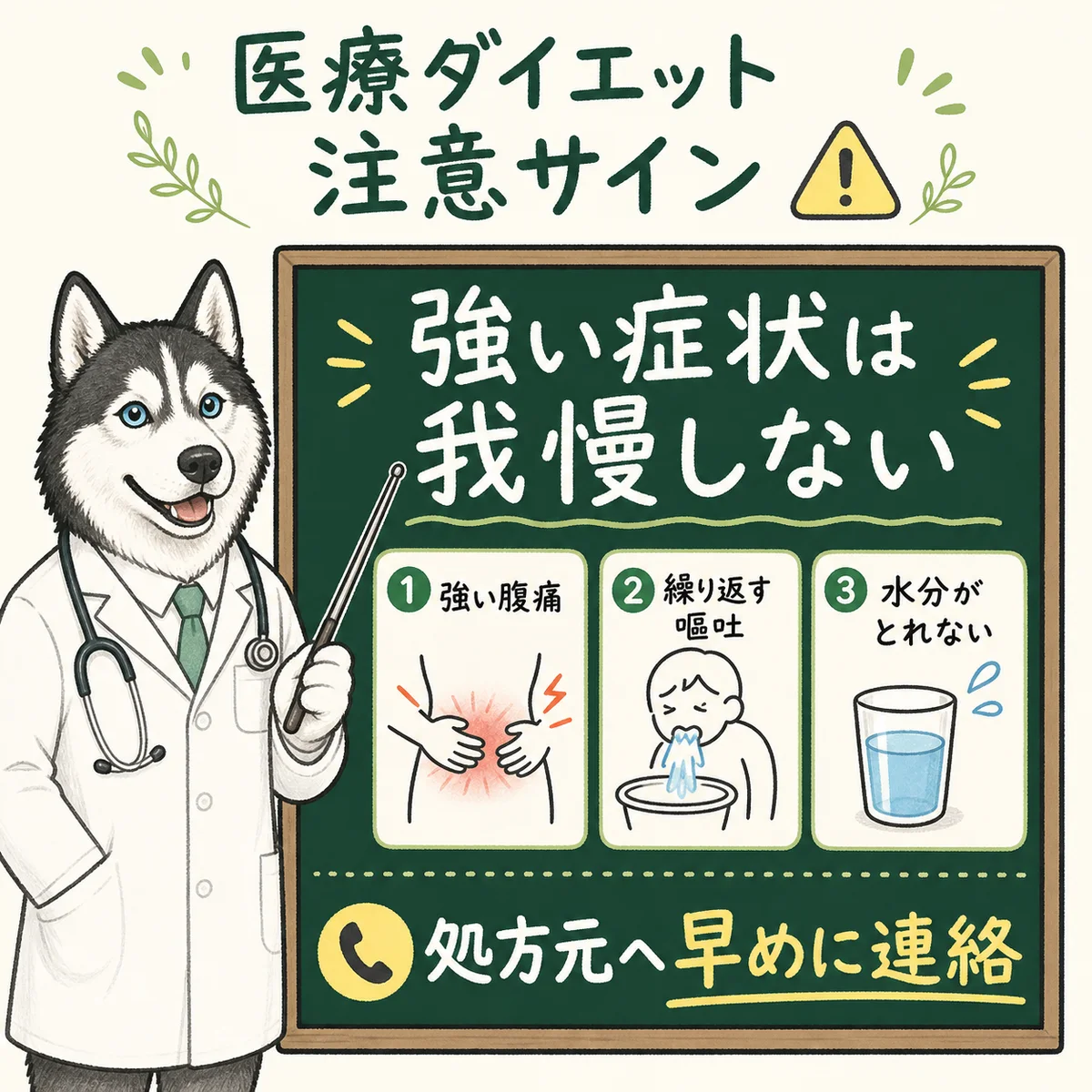 医療ダイエット中に早めの連絡が必要な注意サイン